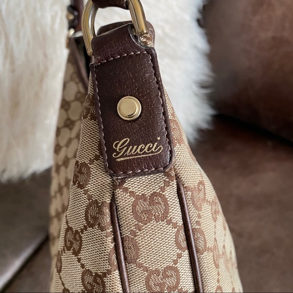 AUTHENTIC GUCCI GG Canvas Abbey D-Ring Hobo Purse - Picture 7 of 14